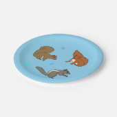Eichhörnchen Blau Pappteller (Schrägansicht)
