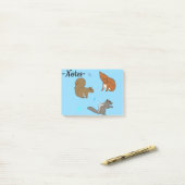 Eichhörnchen Blau Post-it Klebezettel (Auf Schreibtisch)