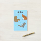 Eichhörnchen Blau Post-it Klebezettel (Auf Schreibtisch)