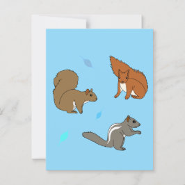 Eichhörnchen Blau Postkarte