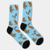 Eichhörnchen Blau Socken (Rechts)