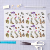 Eichhörnchen, Blume und Schmetterlingsgewebe Seidenpapier (Handwerk)