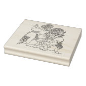 Eichhörnchen Blume Waldtiere Farbseite Gummistempel (Stempel)