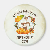 Eichhörnchen, Blütenfalz Rustikales STD Magnet (Vorne)