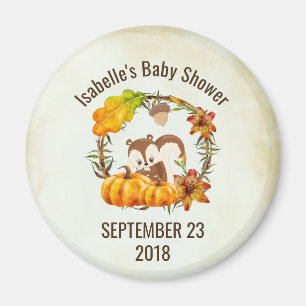 Eichhörnchen, Blütenfalz Rustikales STD Magnet