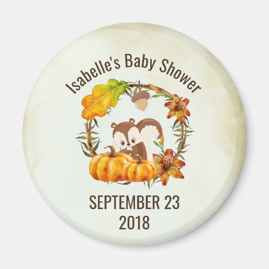 Eichhörnchen, Blütenfalz Rustikales STD Magnet (Vorne)