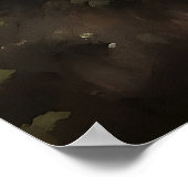Eichhörnchen-Botanikdruck, Dark Academia Forestcor Poster (Ecke)