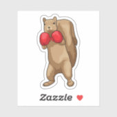 Eichhörnchen Boxer Boxhandschuhe Aufkleber (Blatt)