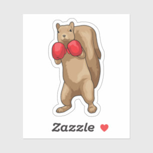 Eichhörnchen Boxer Boxhandschuhe Aufkleber