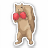 Eichhörnchen Boxer Boxhandschuhe Aufkleber (Vorderseite)