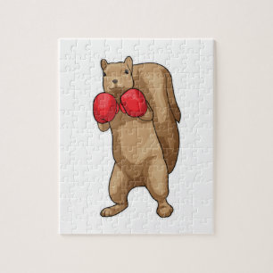 Eichhörnchen Boxer Boxhandschuhe Puzzle