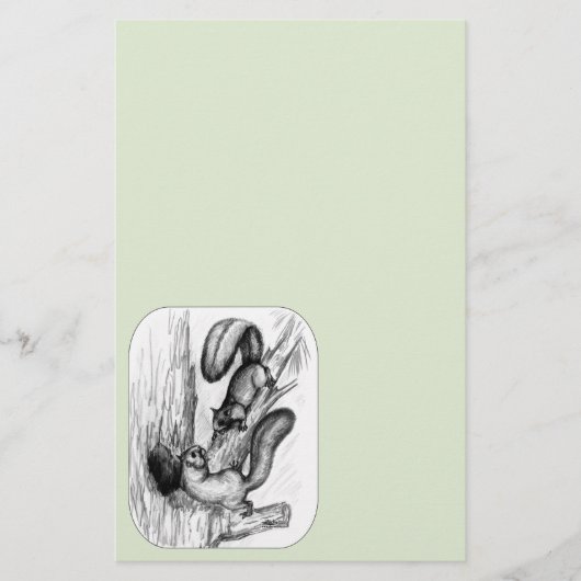 Eichhörnchen Briefpapier (Vorderseite)
