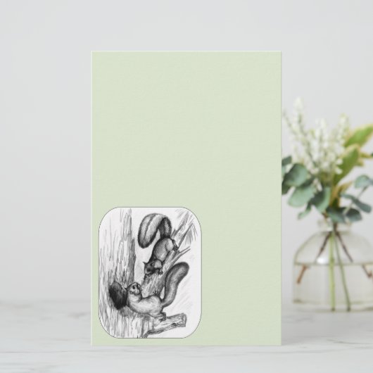 Eichhörnchen Briefpapier (Stehend Vorderseite)