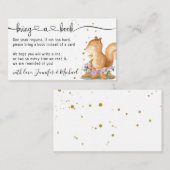 Eichhörnchen Bring ein Buch Begleitkarte (Vorne/Hinten)