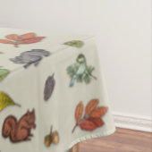 Eichhörnchen, Bunnies und Vögel Tischdecke (Beispiel)