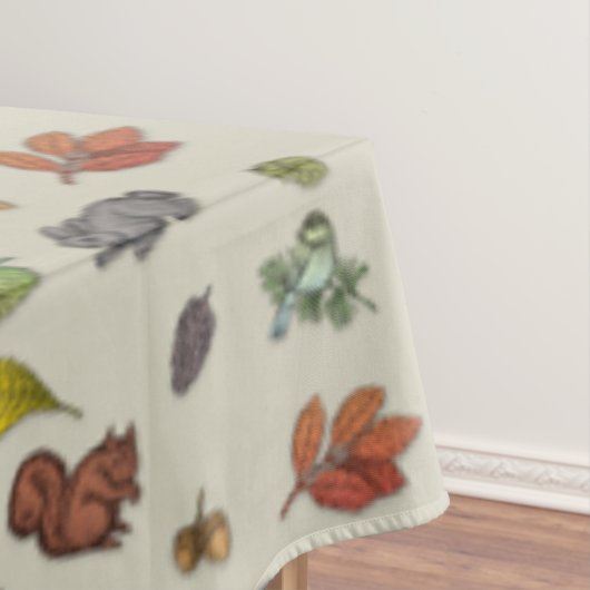 Eichhörnchen, Bunnies und Vögel Tischdecke (Beispiel)