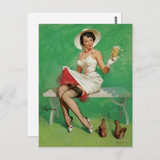 Eichhörnchen Button Up Postkarte (Vorne/Hinten)