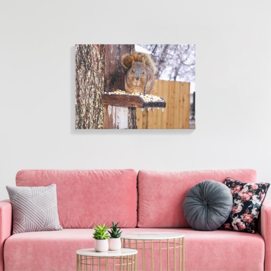Eichhörnchen Canvas Print Leinwanddruck (Insitu (Wohnzimmer))