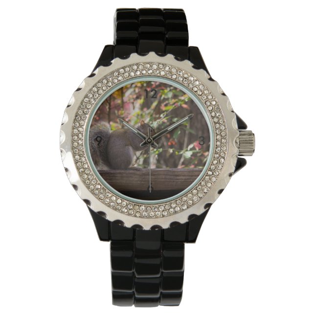 Eichhörnchen Chow Time Armbanduhr (Vorderseite)