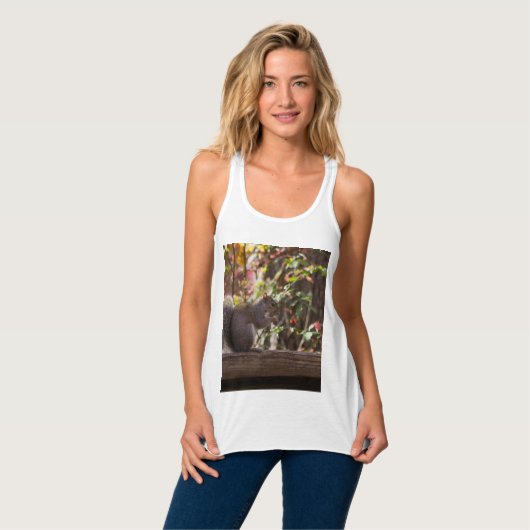 Eichhörnchen Chow Time Tank Top (Vorderseite Vollansicht)