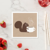 Eichhörnchen Coffee Lover | Fun Animal Lover's Serviette (Beispiel)
