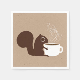 Eichhörnchen Coffee Lover | Fun Animal Lover's Serviette