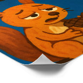 Eichhörnchen-Comic - emotionale Unterstützung Acor Poster (Ecke)