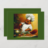 Eichhörnchen Cooking Stir Fry Postkarte (Vorne/Hinten)