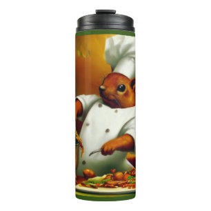 Eichhörnchen Cooking Stir Fry Thermosbecher
