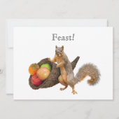 Eichhörnchen Cornucopia Fest Einladung (Vorderseite)