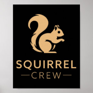 Eichhörnchen-Crew Klettert Ck Natur Fan Lustig Woo Poster