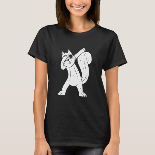 Eichhörnchen Dabbing Eichhörnchen Dab Dance Squash T-Shirt (Vorderseite)