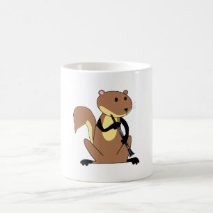 Eichhörnchen, das den Clarinet spielt Kaffeetasse