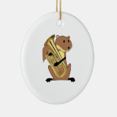 Eichhörnchen, das den Euphonium spielt Keramikornament (Rechts)