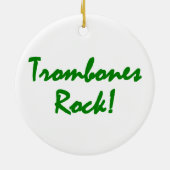 Eichhörnchen, das den Trombone spielt Keramik Ornament (Hinten)