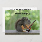 Eichhörnchen, das E-Gitarre spielt Einladung (Vorne/Hinten)