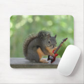 Eichhörnchen, das E-Gitarre spielt Mousepad (Mit Mouse)