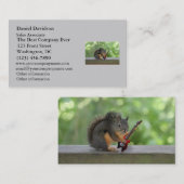 Eichhörnchen, das E-Gitarre spielt Visitenkarte (Vorne/Hinten)