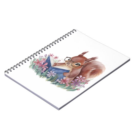 Eichhörnchen, das ein Buch liest, eingebettet in B (Linke Seite)