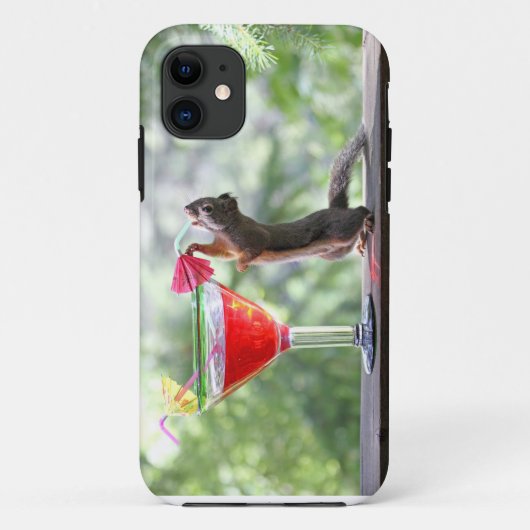 Eichhörnchen, das ein Cocktail an der glücklichen Case-Mate iPhone Hülle (Rückseite)