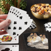 Eichhörnchen, das eine Nuss isst Spielkarten (In Situ)