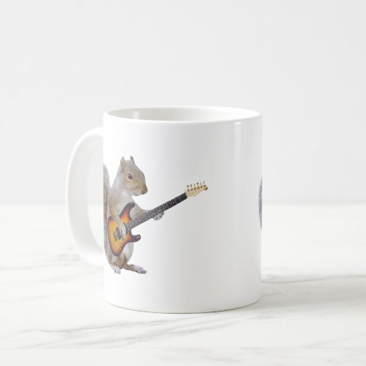 Eichhörnchen, das Gitarre spielt Kaffeetasse (Vorderseite Links)