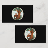 Eichhörnchen, das in einem Waldkomplex Klavier spi Visitenkarte (Vorne/Hinten)