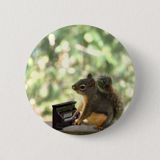 Eichhörnchen, das Klavier spielt Button (Vorderseite)