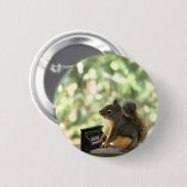 Eichhörnchen, das Klavier spielt Button (Vorne & Hinten)