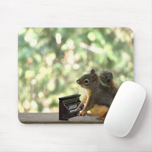 Eichhörnchen, das Klavier spielt Mousepad (Mit Mouse)