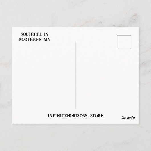 Eichhörnchen, das sich in einer Tree-Postkarte ver Postkarte (Rückseite)