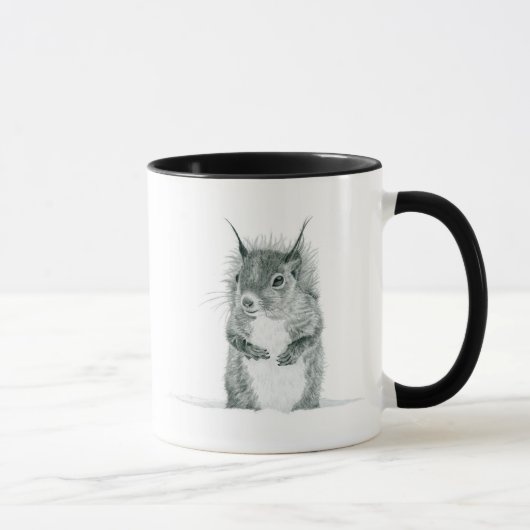 Eichhörnchen, das Tasse zeichnet (Rechts)