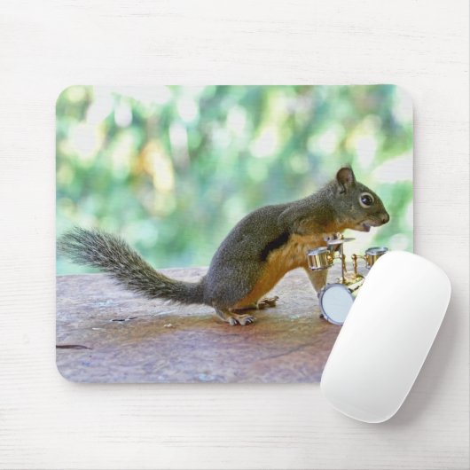 Eichhörnchen, das Trommeln spielt Mousepad (Mit Mouse)