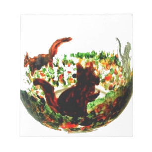 Eichhörnchen der Herbst-Tierkunst Notizblock